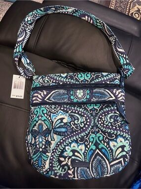 Vera Bradley Blue Paisley Quilted Crossbody Bag